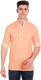 Vida Loca Orange Color Cotton Designer Shirt For Men