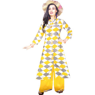 A Line Kurti With Palazzo