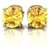 CEYLONMINE yellow sapphire earrings natural & original stone pukhraj stud earrings for women & girls
