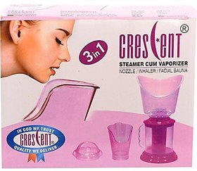 CrescentFacial Sauna Vaporiser and Nose Steamer 3 in 1 Steam Inhaler