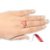 Red Coral Adjustable ring in Copper