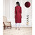 Fabclub Women's Rayon Solid Plain Straight Kurti (Maroon)