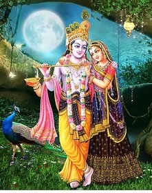 Radha Krishna - Eternal Love - Wallpaper 6Ft x 5 Ft