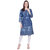 Rocca Women Printed Denim Straight Fit Kurti  (Blue)