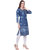 Rocca Women Printed Denim Straight Fit Kurti  (Blue)