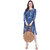 Rocca Women Printed Denim Straight Fit Kurti  (Blue)