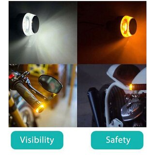 Motorcycle Handlebar End LED Turn Signal Light Handle Bar Grip Side Direction Light Modified Motor bike