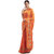 Saadhvi Orange Paper Silk Embroidered Saree with Blouse