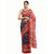Saadhvi Red and Black Art Silk Bandhani Saree with Blouse