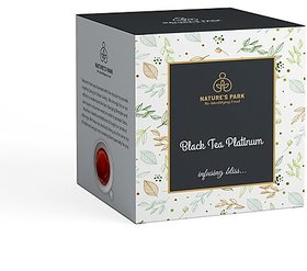Nature's Park Black Tea Platinum Indian CTC Pure  Natural Bold Size Extra Strong, Black Tea Pyramid Tea Bags (20 Pcs)