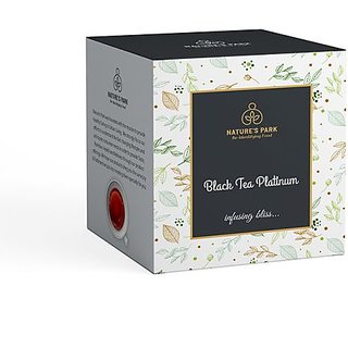 Nature's Park Black Tea Platinum Indian CTC Pure  Natural Bold Size Extra Strong, Black Tea Pyramid Tea Bags (20 Pcs)