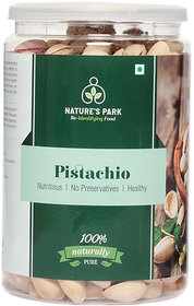 Nature's Park Pistachios - Unsalted Shelled Crunchy (Pista) Dry Fruits, 400 g.