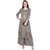 Rocca Women Printed Rayon Kurta and Palazzo Set (Grey)