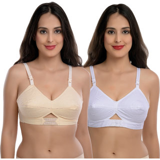 Body Best Atractive Multi Color Back Closed Non Padded Regular Fiting Strap Adjestable Bra Combo Of 2 Pcs