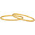 Memoir Goldplated Brass 4mm thick plain dailyuse Bangles Women (Pack of 2)