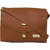 RISH Plain Sling Bag for Women - Brown