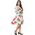 Saadhvi Cream Crepe Floral Print Western Wear Dress