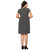 Saadhvi Black Crepe Polka Dot Western Wear Dress