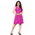 Saadhvi Pink Crepe Floral Print Western Wear Dress