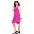 Saadhvi Pink Crepe Floral Print Western Wear Dress