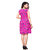Saadhvi Pink Crepe Floral Print Western Wear Dress