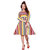 Saadhvi Multi Crepe Striped Western Wear Dress