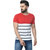 Odoky Mens Multicolor Color Block Cotton Blend Round Neck T-Shirt