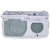 Haier 7.6 kg Semi-Automatic Top Loading Washing Machine (HTW76-1159 White)