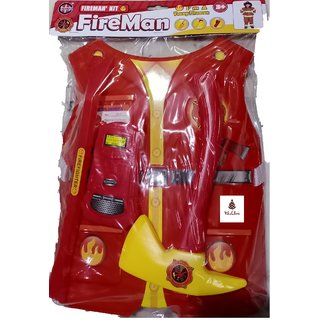Fireman Plastic Made Helper Fancy Dress Costume For Kids