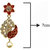 Jewellery Gold Plated with Emboss Red color Ear Rings for Girls & Women