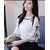 Raabta Women White Cold Shoulder Plain Top With Black Knots