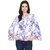 Dobby Bell Sleeve Printed Top