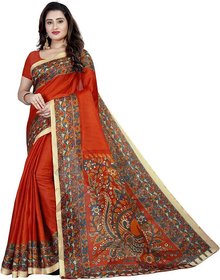 Sharda Creation Red Mysore Silk Printed With Blouse Saree