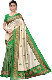 Sharda Creation Green Mysore Silk Printed With Blouse Saree