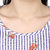 Printed Stripes Cold Shoulder Top
