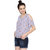 Printed Stripes Cold Shoulder Top