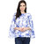 Dobby Bell Sleeve Printed Top