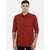 Seta Men's Maroon Plain Casual Shirts