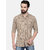 Seta Men's Beige Checks Casual Shirts