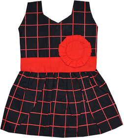 Dakshan Collections Self Design Cotton Dresses For Girl Babies
