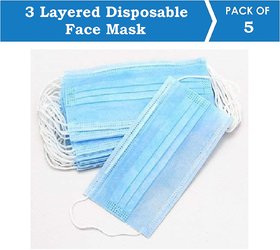 Suntech Mask With Ear Loop 3 Layered Disposable Protective Pollen Proof Dai .