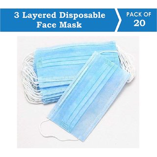 Suntech Mask With Ear Loop 3 Layered Disposable Protective Pollenproof Dail .