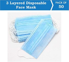 Suntech Mask With Ear Loop 3 Layered Disposable Protective Pollenproof Dail .
