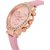 HRV Geneva Pink Platinum Analog Dial Watch For Women