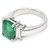 CEYLONMINE Panna ring natural & original gemstone Emerald silver ring for unisex