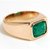 CEYLONMINE original Emerald gold plated ring natural & certified stone panna gold plated ring for unisex