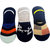 VOICI -No Show Socks for Men 3 Pair of Low Cut Lace with Silicone Invisible Anti-Skid Flat  Liners loafer socks