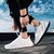 Castoes Men White Lace-up Running Sneakers