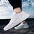 Castoes Men White Lace-up Running Sneakers