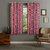 Peponi Maroon Polyester Abstract Window Curtains 5 Feet (1 Pc)